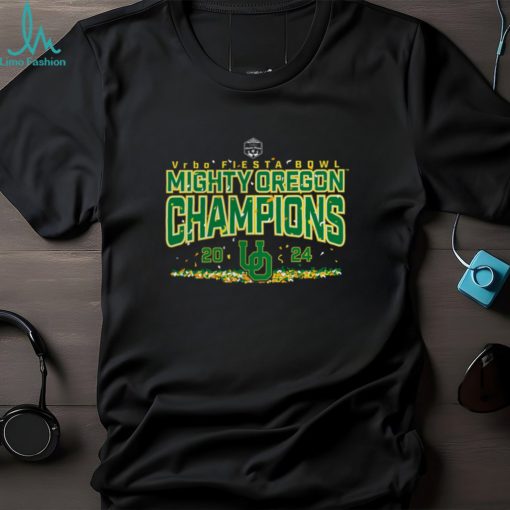 Women’s Fanatics Branded Black Oregon Ducks 2024 Fiesta Bowl Champions Mindset V Neck T Shirt