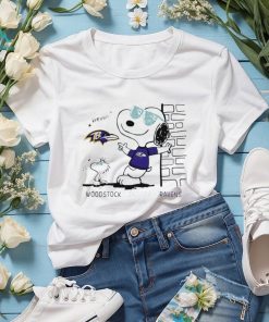 Woodstock Snoopy Baltimore Ravens For Sports Fan Tee Shirt
