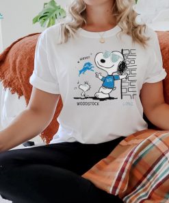 Woodstock x Snoopy x Detroit Lions for Sports Fan Tee Shirt