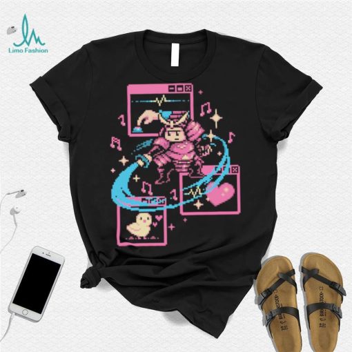 Working Remotely Samurai And Game Pixel T shirt