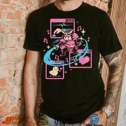 Working Remotely Samurai And Game Pixel T shirt
