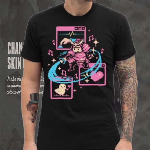 Working Remotely Samurai And Game Pixel T shirt