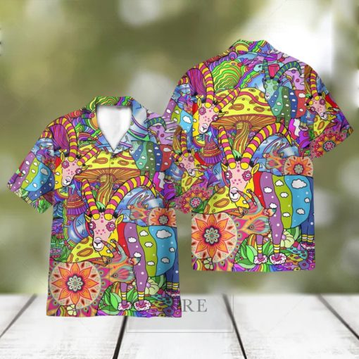 World Of Goats Hippie Hawaii Shirt 3D Printed Gift For Summer