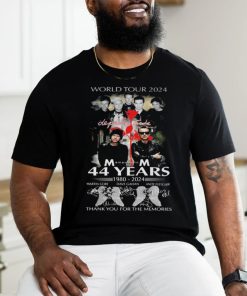 World Tour 2024 Depeche Mode Memento Mori 44 Years 1980 – 2024 Thank You For The Memories Signatures T shirt
