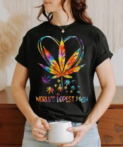 Worlds Dopest Mom Weed Leaf 420 Tie Dye Marijuana Funny T Shirt