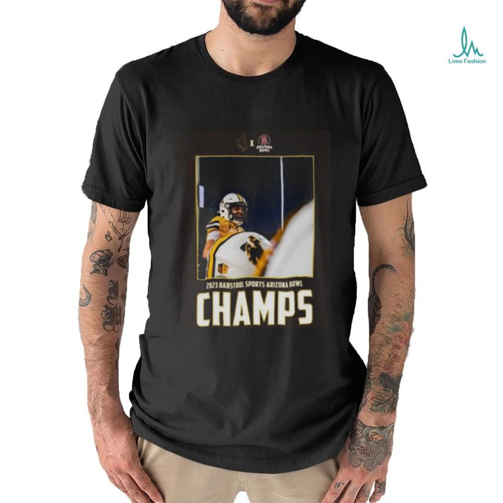 Wyoming Cowboy Football Win The 2023 Barstool Sports Arizona Bowl Champions NCAA College Football T Shirt Wyoming Cowboy Football Win The 2023 Barstool Sports Arizona Bowl Champions NCAA College Football T Shirt