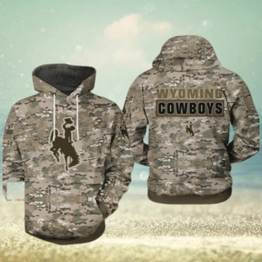 Wyoming Cowboys NCAA Camo Veteran Awesome 3D Hoodie