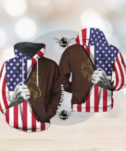 Wyoming Cowboys NCAA US Flag 3D Printed Hoodie Style