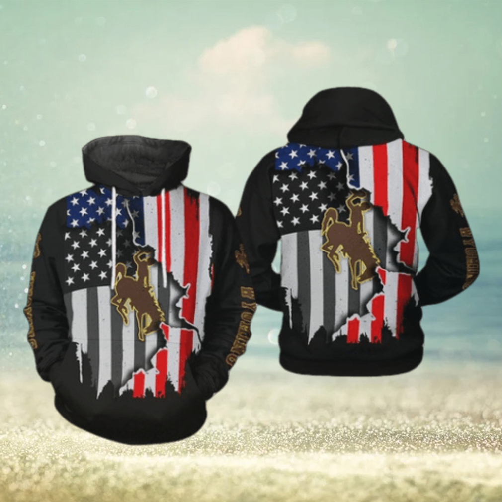 Wyoming Cowboys NCAA US Flag 3D Printed Hoodie Wyoming Cowboys NCAA US Flag 3D Printed Hoodie