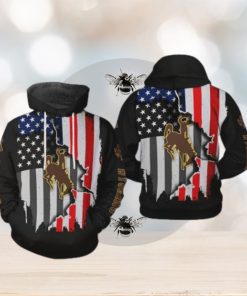 Wyoming Cowboys NCAA US Flag 3D Printed Hoodie