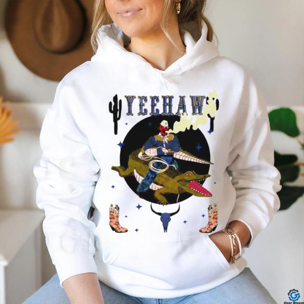 Yeehaw cowboy and gator vintage shirt Yeehaw cowboy and gator vintage shirt