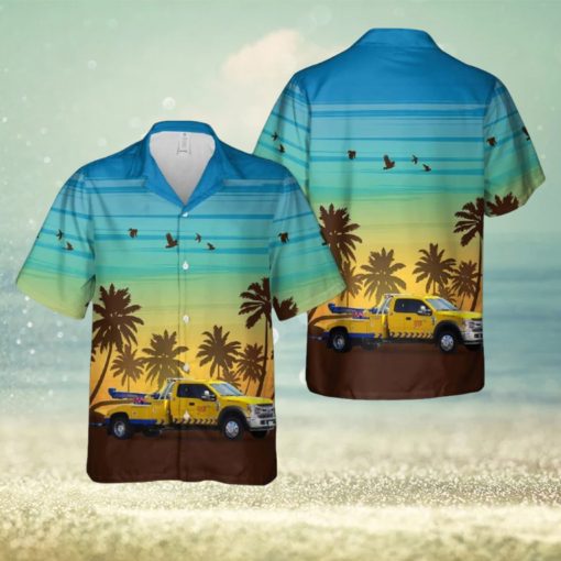 Yellow Dodge Ram Tow Truck Hawaiian Shirt