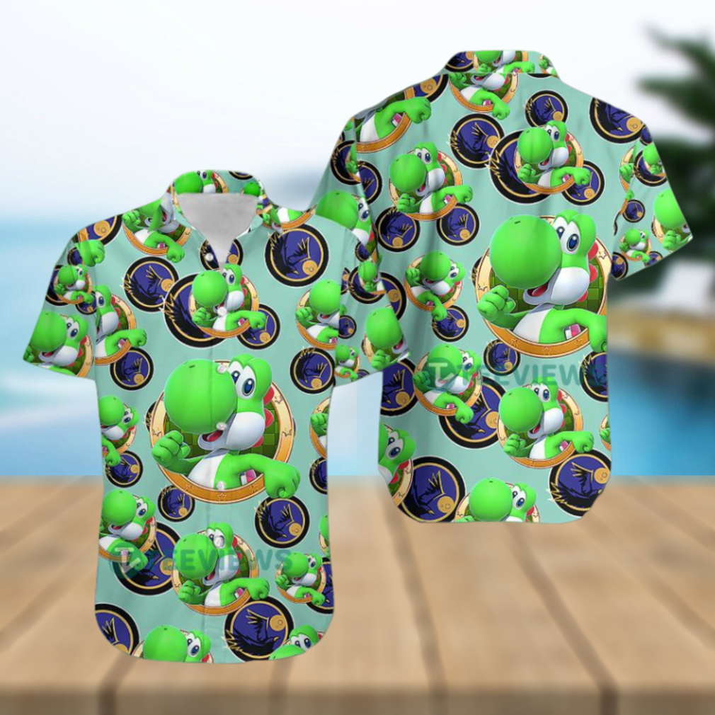 Yoshi Mario Baltimore Ravens Hawaiian Button Up Shirt Mens Yoshi Mario Baltimore Ravens Hawaiian Button Up Shirt Mens