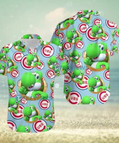 Yoshi Mario Chicago Cubs Light Bue Famous Hawaiian Shirts