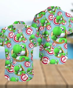 Yoshi Mario Chicago Cubs Light Bue Famous Hawaiian Shirts