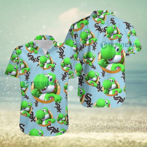 Yoshi Mario Chicago White Sox Light Bue Hawaiian Shirt Outfit Men