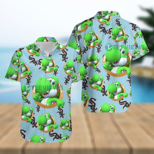 Yoshi Mario Chicago White Sox Light Bue Hawaiian Shirt Outfit Men