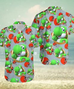 Yoshi Mario Cleveland Browns Grey Family Hawaiian Shirts