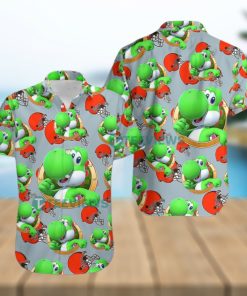 Yoshi Mario Cleveland Browns Grey Family Hawaiian Shirts