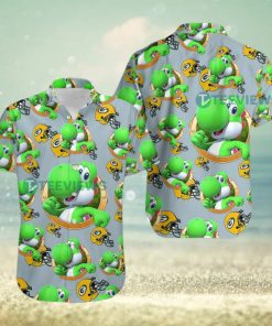 Yoshi Mario Green Bay Packers Nfl Grey Vintage Aloha Shirts