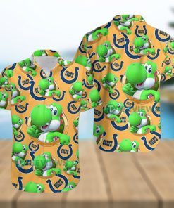 Yoshi Mario Indianapolis Colts Orange Mens Funny Hawaiian Shirts