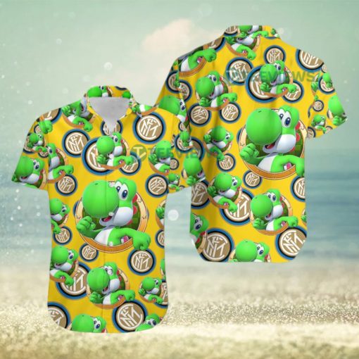 Yoshi Mario Inter Milan Team Aloha Print Shirt