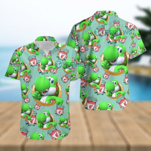 Yoshi Mario Liverpool Fc 90S Hawaiian Shirt