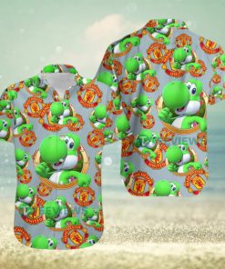 Yoshi Mario Manchester United Club Grey Classy Hawaiian Shirts