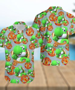 Yoshi Mario Manchester United Club Grey Classy Hawaiian Shirts