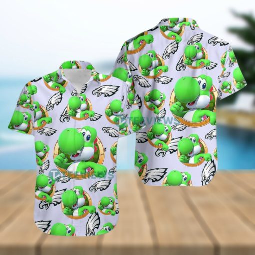 Yoshi Mario Philadelphia Eagles Light Purple Classy Hawaiian Shirts