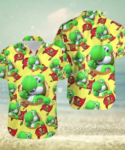 Yoshi Mario Tampa Bay Buccaneers Yellow Quality Hawaiian Shirts