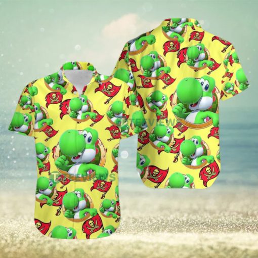 Yoshi Mario Tampa Bay Buccaneers Yellow Quality Hawaiian Shirts