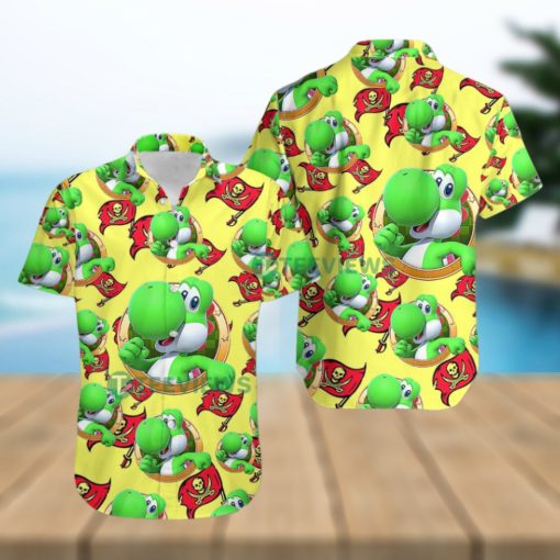 Yoshi Mario Tampa Bay Buccaneers Yellow Quality Hawaiian Shirts