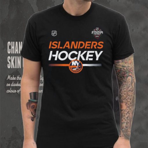 Youth New York Islanders Navy 2024 NHL Stadium Series Locker Room T Shirt