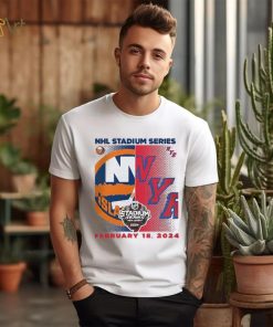 Youth New York Islanders vs. New York Rangers Heather Gray 2024 NHL Stadium Series Matchup T Shirt