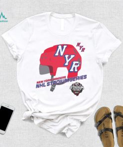 Youth New York Rangers White 2024 NHL Stadium Series Helmet Logo T Shirt