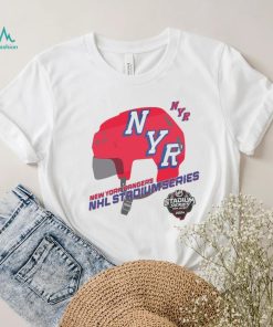 Youth New York Rangers White 2024 NHL Stadium Series Helmet Logo T Shirt