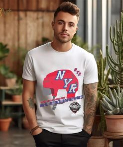 Youth New York Rangers White 2024 NHL Stadium Series Helmet Logo T Shirt
