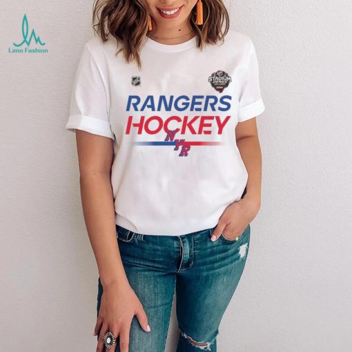 Youth New York Rangers White 2024 NHL Stadium Series Locker Room T Shirt