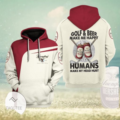 Yuengling Golf And Beer Make Me Happy Humans Make My Head Hurt Pullover Hoodie