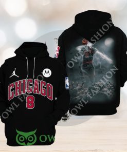 Zach LaVine Chicago Bulls 8 Black printed Hoodie 3D