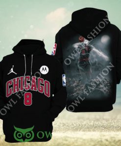 Zach LaVine Chicago Bulls 8 Black printed Hoodie 3D