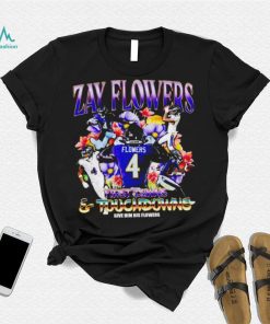 Zay Flowers Baltimore Ravens first downs and touchdowns give him flowers vintage shirt