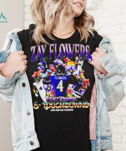 Zay Flowers Baltimore Ravens first downs and touchdowns give him flowers vintage shirt