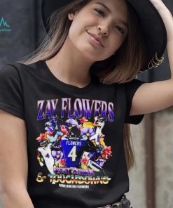 Zay Flowers Baltimore Ravens first downs and touchdowns give him flowers vintage shirt
