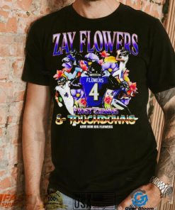 Zay Flowers Baltimore Ravens first downs and touchdowns give him flowers vintage shirt
