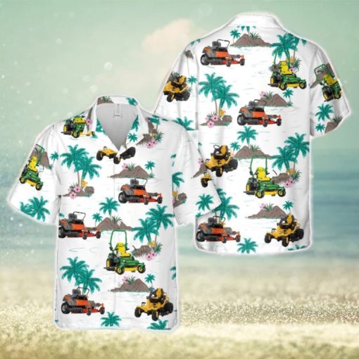 Zero Turn Lawn Mower Hawaiian Shirt