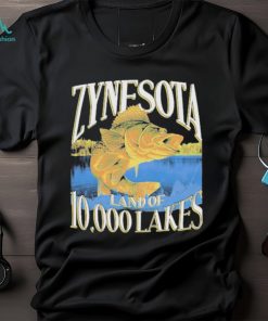 Zynesota Land Of 10000 Lakes Fish T shirts