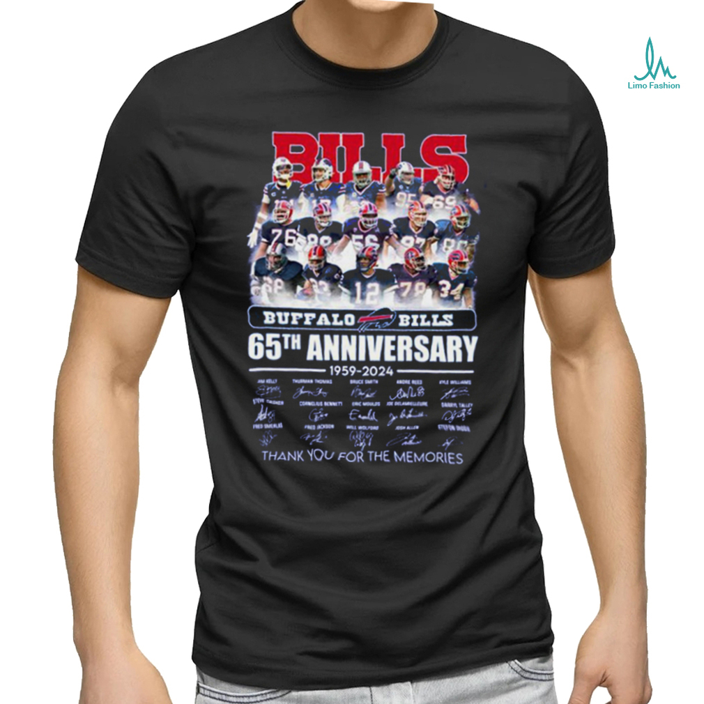 buffalo bills 65th anniversary 1959 2024 name signature thank you for the memories shirt buffalo bills 65th anniversary 1959 2024 name signature thank you for the memories shirt