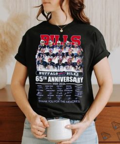 buffalo bills 65th anniversary 1959 2024 name signature thank you for the memories shirt